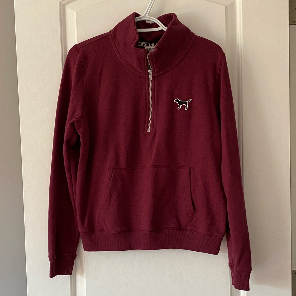 Pink quarter zip sweater size L